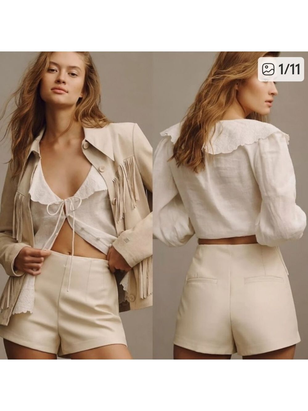 Anthropologie Maeve Faux Leather  tailored High Waist Women's Shorts Size 10 NEW